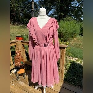 Rachel Parcell Pink Twirl Mid Length Cocktail Dress small